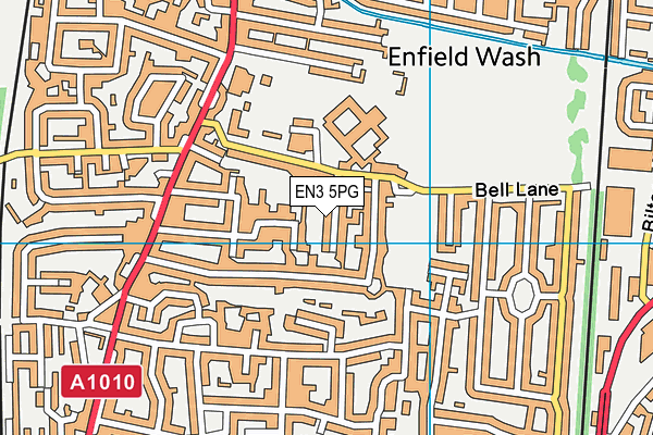 EN3 5PG map - OS VectorMap District (Ordnance Survey)