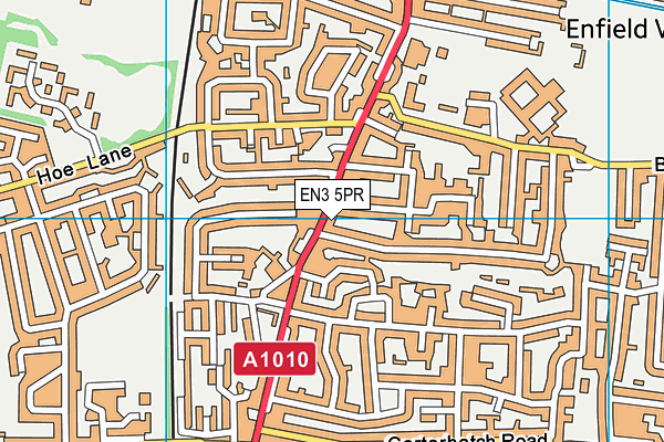 EN3 5PR map - OS VectorMap District (Ordnance Survey)