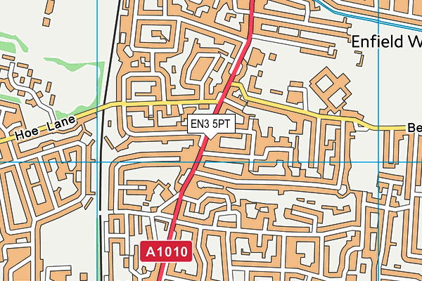 EN3 5PT map - OS VectorMap District (Ordnance Survey)