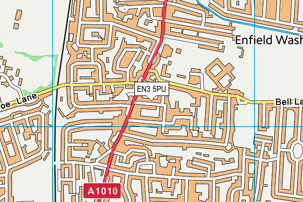 EN3 5PU map - OS VectorMap District (Ordnance Survey)