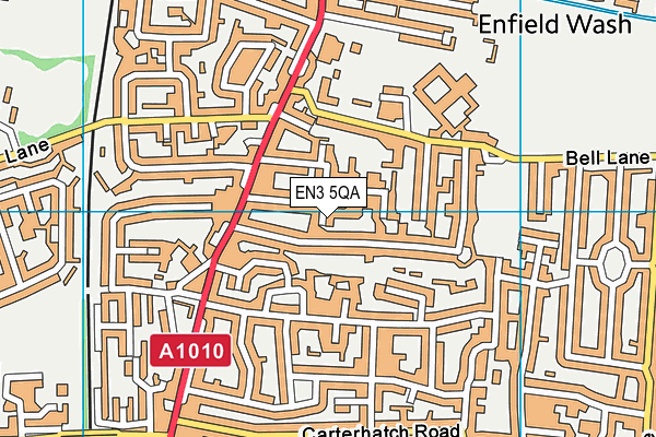 EN3 5QA map - OS VectorMap District (Ordnance Survey)