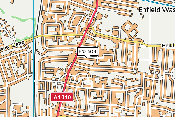 EN3 5QB map - OS VectorMap District (Ordnance Survey)