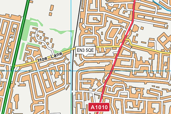 EN3 5QE map - OS VectorMap District (Ordnance Survey)