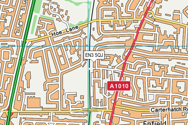 EN3 5QJ map - OS VectorMap District (Ordnance Survey)