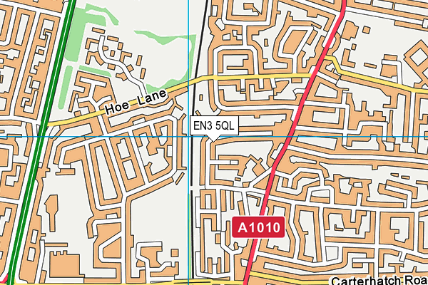 EN3 5QL map - OS VectorMap District (Ordnance Survey)