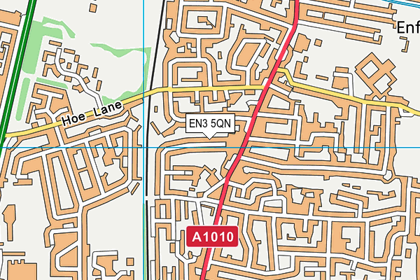 EN3 5QN map - OS VectorMap District (Ordnance Survey)