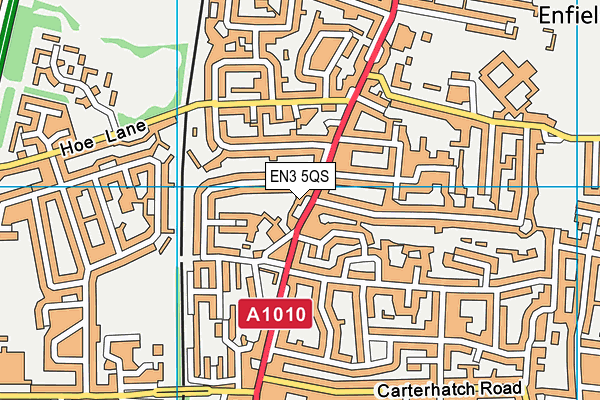 EN3 5QS map - OS VectorMap District (Ordnance Survey)