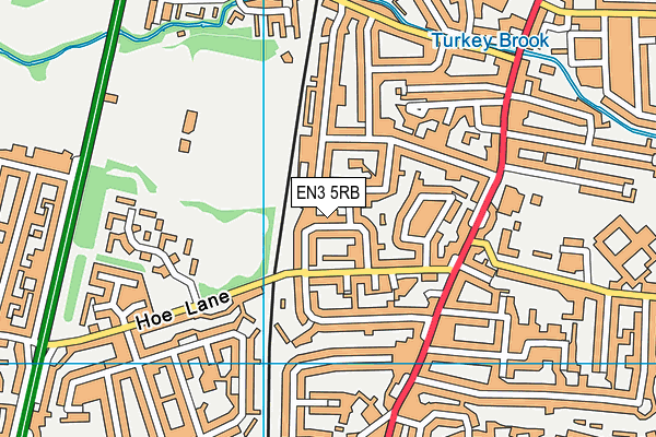 EN3 5RB map - OS VectorMap District (Ordnance Survey)