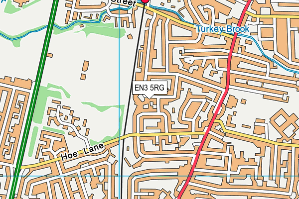 EN3 5RG map - OS VectorMap District (Ordnance Survey)