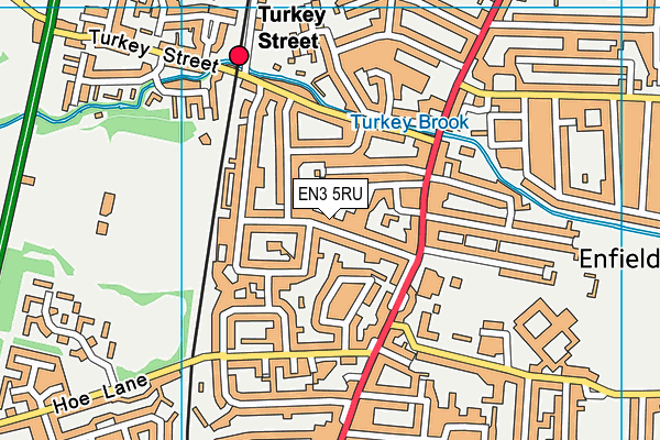 EN3 5RU map - OS VectorMap District (Ordnance Survey)