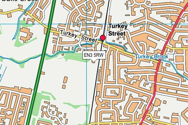 EN3 5RW map - OS VectorMap District (Ordnance Survey)