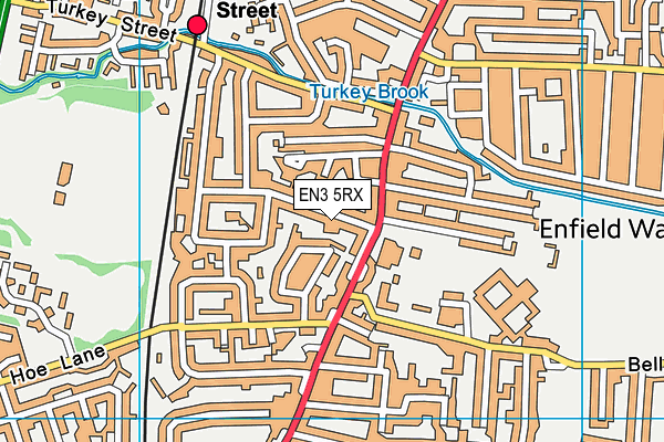 EN3 5RX map - OS VectorMap District (Ordnance Survey)