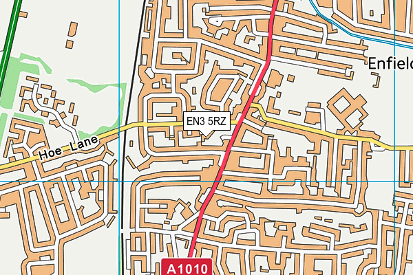 EN3 5RZ map - OS VectorMap District (Ordnance Survey)