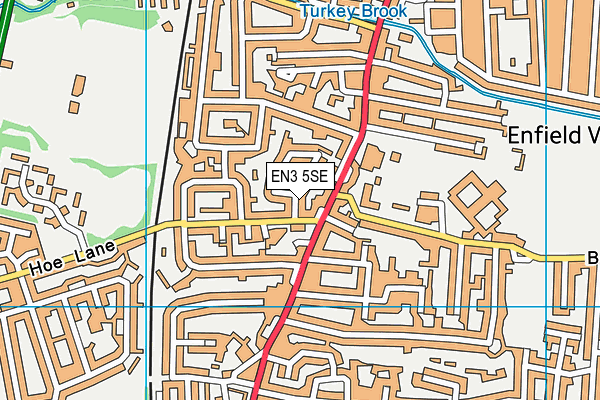 EN3 5SE map - OS VectorMap District (Ordnance Survey)
