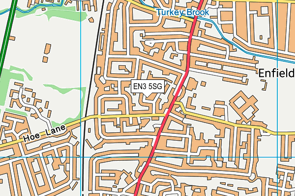 EN3 5SG map - OS VectorMap District (Ordnance Survey)