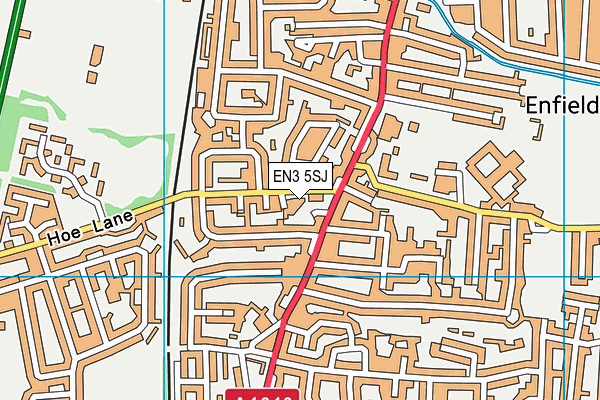 EN3 5SJ map - OS VectorMap District (Ordnance Survey)