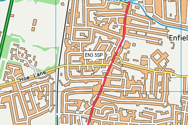 EN3 5SP map - OS VectorMap District (Ordnance Survey)