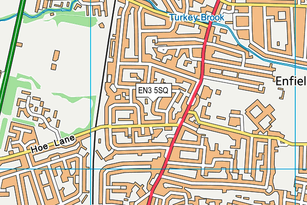 EN3 5SQ map - OS VectorMap District (Ordnance Survey)
