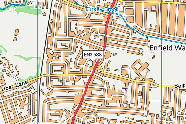 EN3 5SS map - OS VectorMap District (Ordnance Survey)
