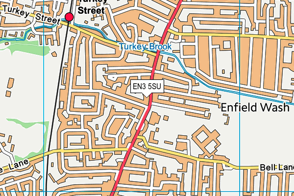 EN3 5SU map - OS VectorMap District (Ordnance Survey)