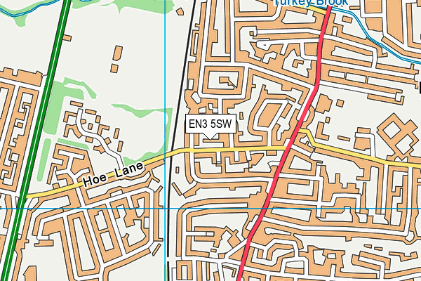 EN3 5SW map - OS VectorMap District (Ordnance Survey)
