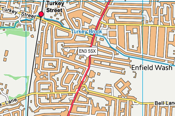 EN3 5SX map - OS VectorMap District (Ordnance Survey)