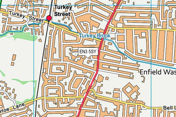 EN3 5SY map - OS VectorMap District (Ordnance Survey)