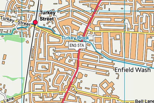 EN3 5TA map - OS VectorMap District (Ordnance Survey)