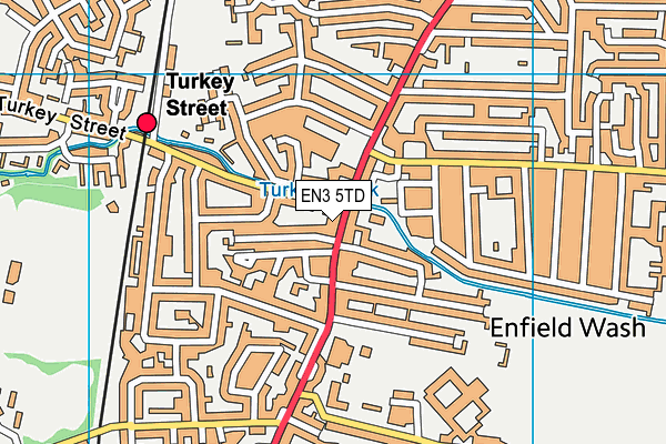 EN3 5TD map - OS VectorMap District (Ordnance Survey)