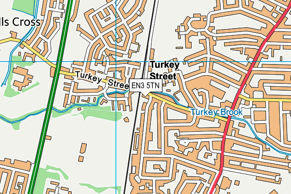 EN3 5TN map - OS VectorMap District (Ordnance Survey)