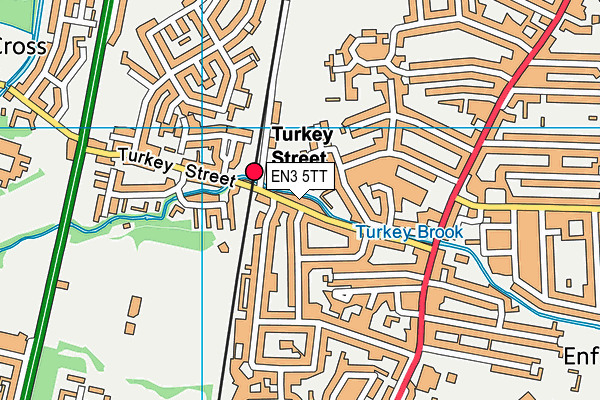 EN3 5TT map - OS VectorMap District (Ordnance Survey)