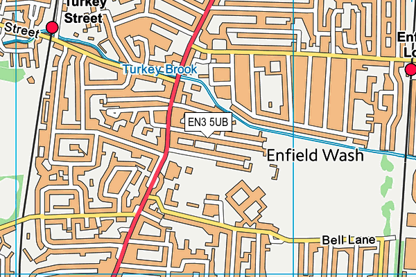 EN3 5UB map - OS VectorMap District (Ordnance Survey)