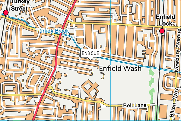 EN3 5UE map - OS VectorMap District (Ordnance Survey)