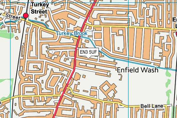 EN3 5UF map - OS VectorMap District (Ordnance Survey)