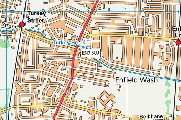 EN3 5UJ map - OS VectorMap District (Ordnance Survey)