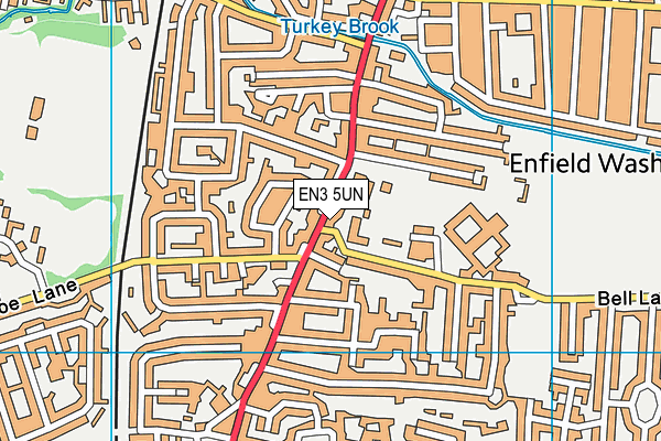 EN3 5UN map - OS VectorMap District (Ordnance Survey)