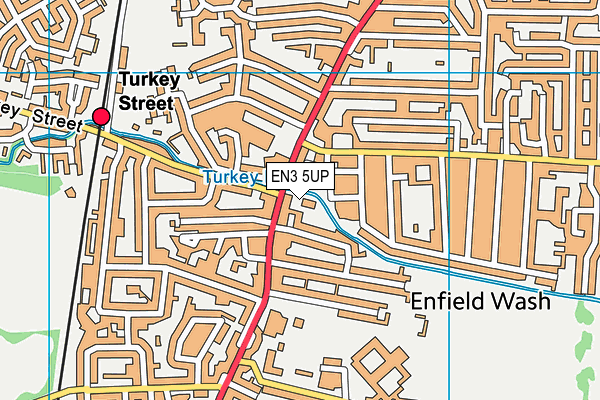 EN3 5UP map - OS VectorMap District (Ordnance Survey)