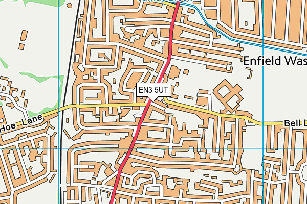 EN3 5UT map - OS VectorMap District (Ordnance Survey)