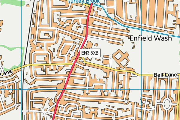 EN3 5XB map - OS VectorMap District (Ordnance Survey)
