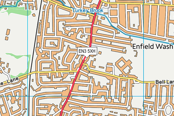 EN3 5XH map - OS VectorMap District (Ordnance Survey)