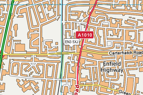 EN3 5XJ map - OS VectorMap District (Ordnance Survey)