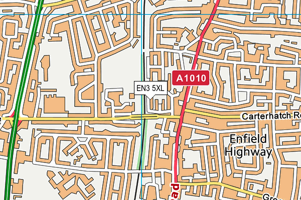 EN3 5XL map - OS VectorMap District (Ordnance Survey)