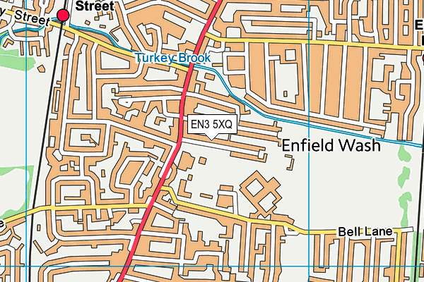 EN3 5XQ map - OS VectorMap District (Ordnance Survey)
