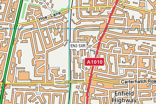 EN3 5XR map - OS VectorMap District (Ordnance Survey)