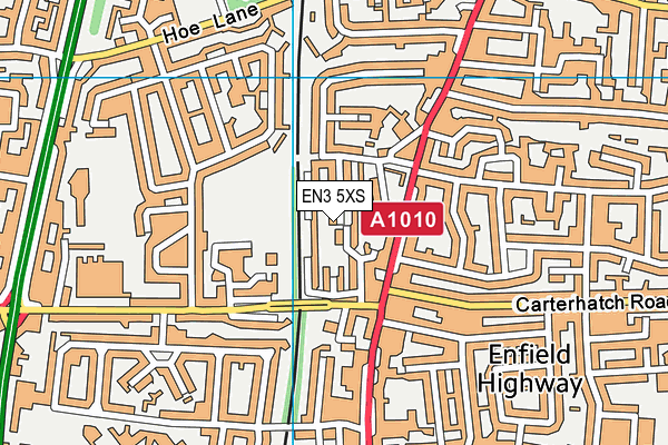 EN3 5XS map - OS VectorMap District (Ordnance Survey)