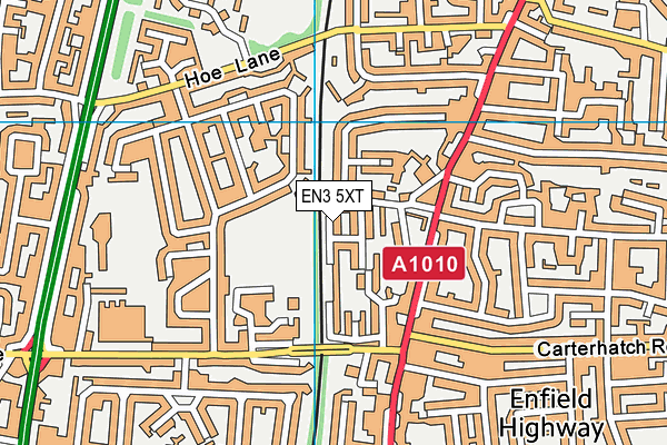 EN3 5XT map - OS VectorMap District (Ordnance Survey)