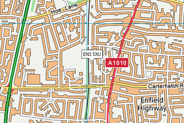 EN3 5XU map - OS VectorMap District (Ordnance Survey)