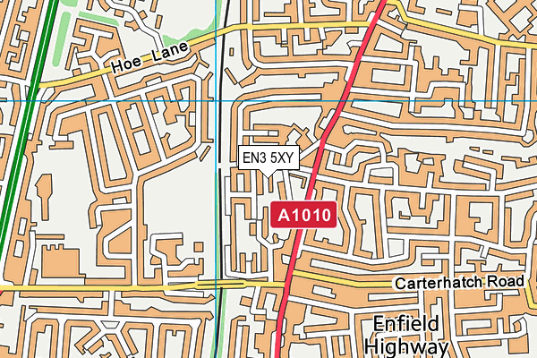 EN3 5XY map - OS VectorMap District (Ordnance Survey)