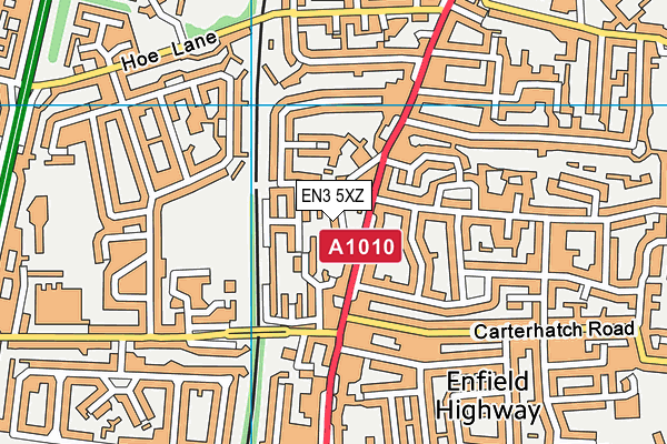 EN3 5XZ map - OS VectorMap District (Ordnance Survey)