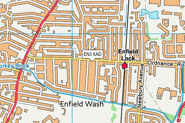 EN3 6AD map - OS VectorMap District (Ordnance Survey)